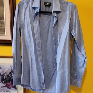 Slim Fit Light Blue Button-Down Shirt